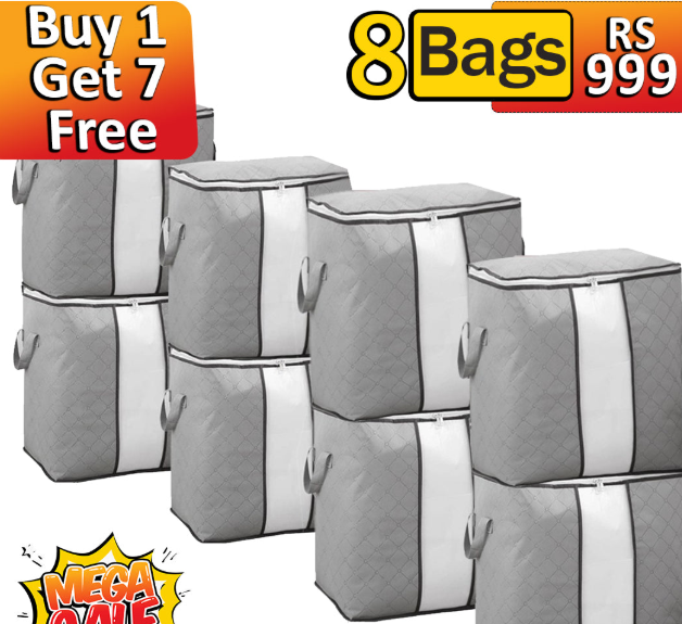 Foldable Storage Bags (Buy 1 Get 7 Free – 8 pcs)