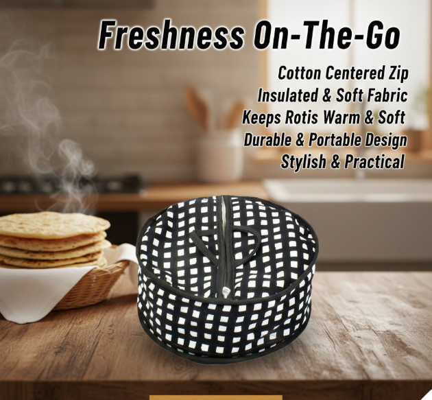 Roti Basket Zipper Cover (Pack of 2)